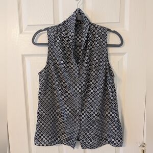 Valerie Bertinelli Blue Sleeveless Blouse